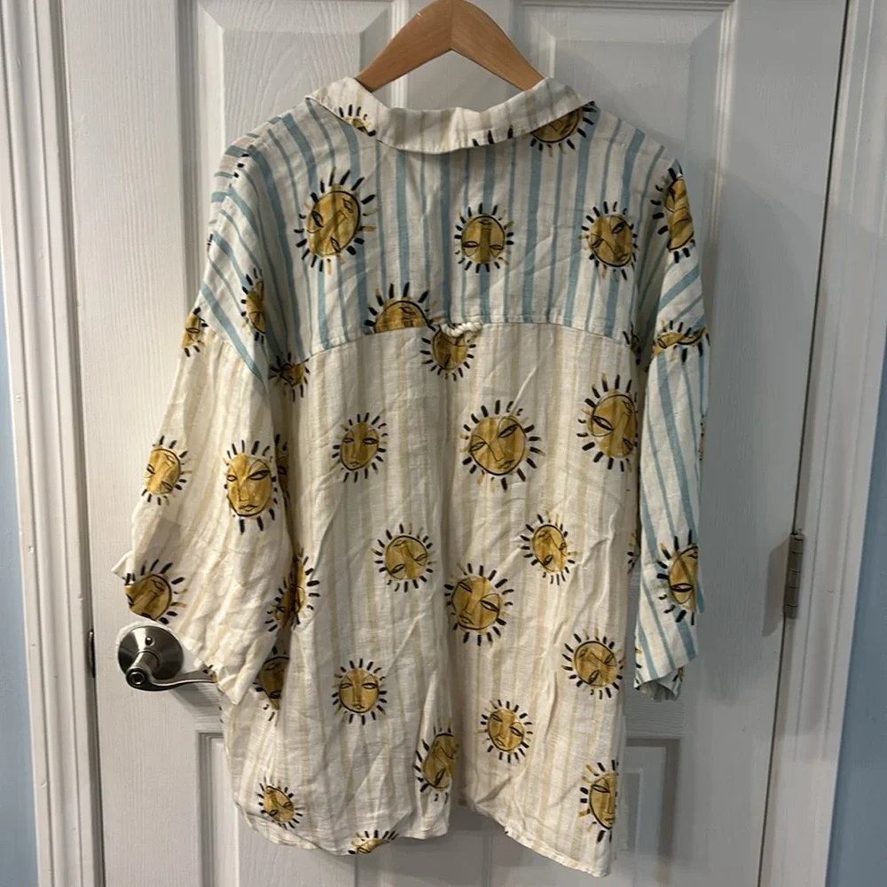 NWT Anthropologie LouLou Avenue Button-down Top, size XL - Picture 11 of 14